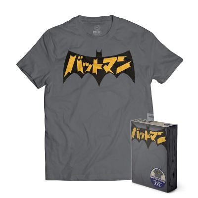 SD Toys T-Shirt DC Universe - Logo Batman Japonais Gris Homme Taille L - 8435450210006