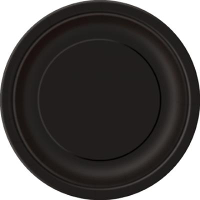 8 assiettes noires Taille Unique