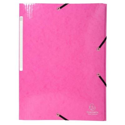 Chemise à 3 rabats et à élastiques A4 Iderama, 300 feuilles, 240 x 320 mm, carte avec polypropylène, Rose
