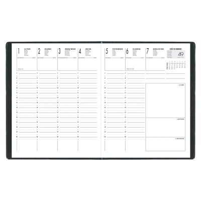 Agenda semainier LECAS noir A4