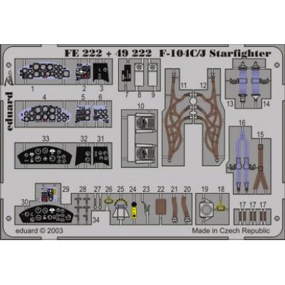 MAQUETTE F 104 C/J STARFIGHT.HASEGA/48 EDUARD FE222