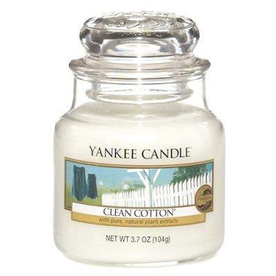 Yankee candle 1010727 bougie en pot parfum senteur coton frais blanc