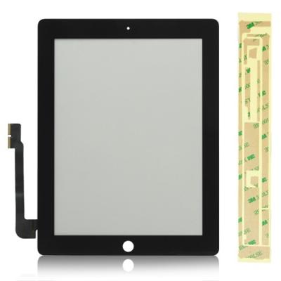 Vitre Tactile + Colle Adhésive Double Face Pour iPad 4 Noir