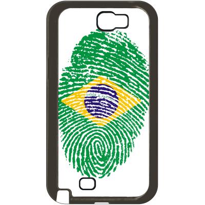 Coque samsung note 2 empreinte digitale drapeau bresil brazil
