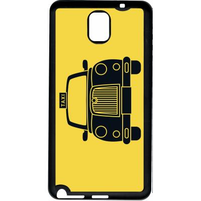 Coque samsung note 3 taxi sur fond jaune