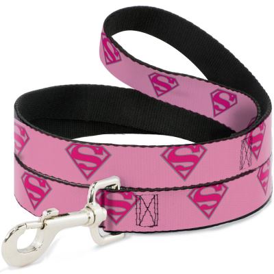 SUPERMAN - Laisse pour Chien 1,2 M - 2,5 Cm - Pink/Logo