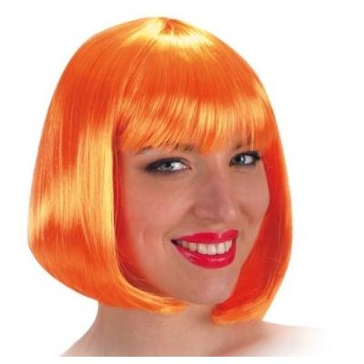 Perruque Cabaret Carre Court Orange