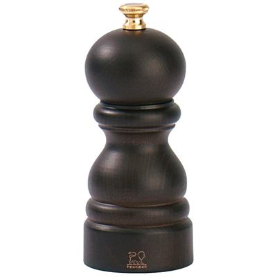 Peugeot - Moulin à sel manuel en bois couleur chocolat 12 cm