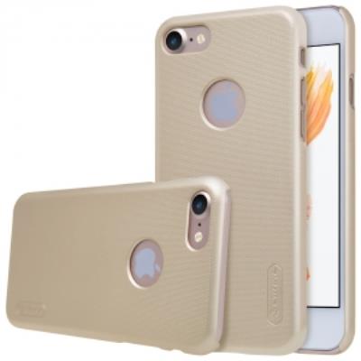 Coque de protection Frosted Shield gold et film écran pour iPhone 7