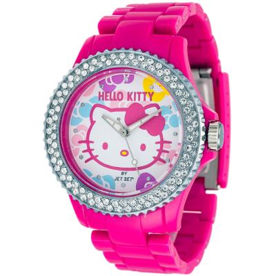 Montre Hello Kitty Uto Pink Red/JHK9904-22 en Plastique Rose