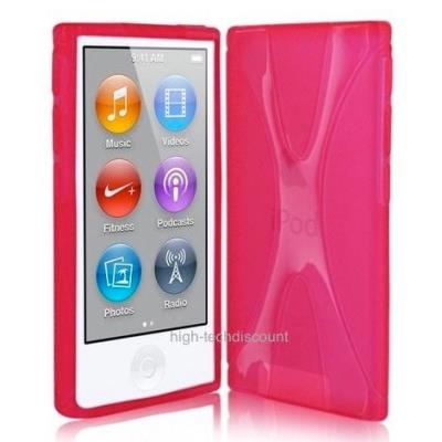 Housse etui coque pochette silicone gel fine pour Apple iPod Nano 8eme generation  - ROSE