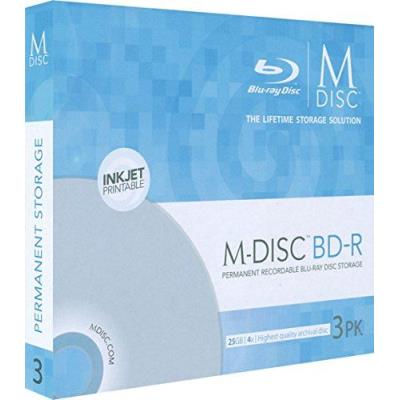 Millenniata Bd-R M-Disc Slimetui 25G - Housse De Disco Imprimibles 3 Unités