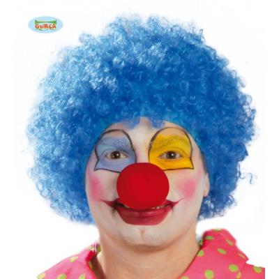 Perruque cheveux bouclés bleu