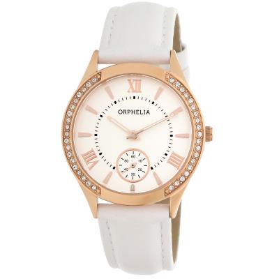 Montre Orphelia Master Glam-11502 en Cuir Blanc