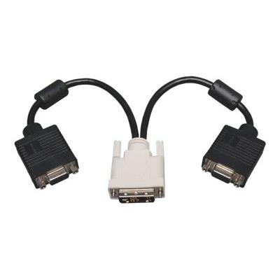Tripp Lite 1ft DVI to VGA Splitter Adapter Converter DVI-A Analog M to 2x HD15F 1' - répartiteur VGA - 30 cm