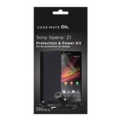Case-mate ft103054 pack detui + protection decran + chargeur allume-cigare pour sony xperia m