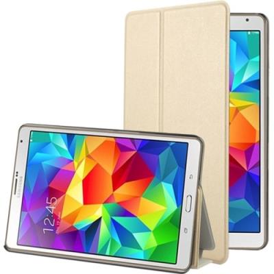 Galaxy Tab S 8.4 : Coque Housse de Protection Cuir (PU) Doré « Texturé »