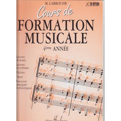 Méthodes et pédagogie LEMOINE LABROUSSE MARGUERITE - COURS DE FORMATION MUSICALE VOL.4 Formation musicale - solfège