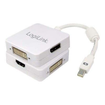 LogiLink Mini DisplayPort to HDMI/DVI/DisplayPort 3 in 1 Convertor Cable videoconverter
