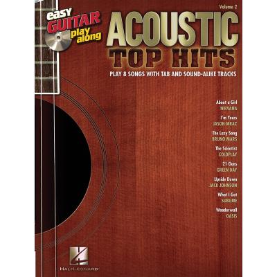 Easy Guitar Play-Along Vol.002 Acoustic Top Hits Tab + Cd