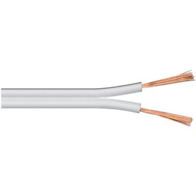 Wentronic LSK 2X2,5 Câble enceinte Rouleau de 50 m Profil 2x 2,5 mm² Blanc