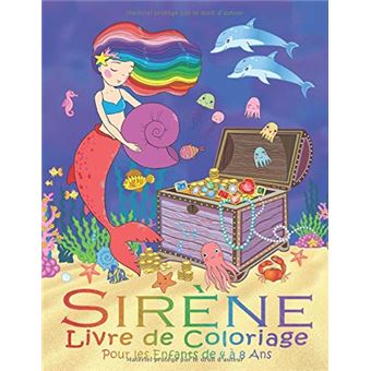 Livre de Coloriage Fille Sirène - 4 ans et plus - Format A4 NLFBP