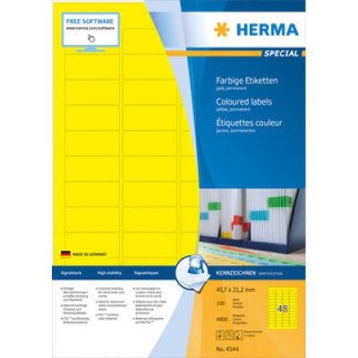 herma herma etiquette universelle special, 45,7 x 21,2 mm, jaune noir