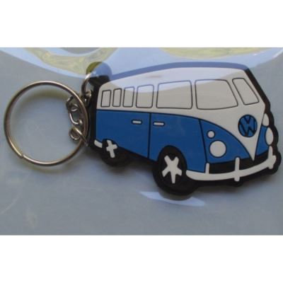 porte clé vw combi bleu de coté plastique souple volkswagen