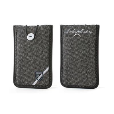Pochette universelle CREMIEUX pour mobile en tissu chevron gris