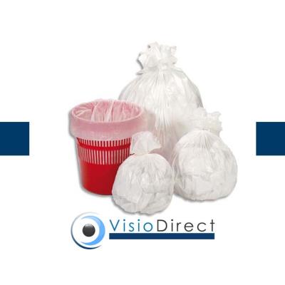 Carton de 10 rouleaux de 50 sacs-poubelle, 30L, blancs