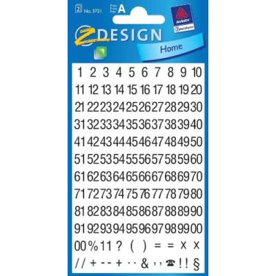 Avery zweckform etiquettes numériques z-design noir sur blanc 2f 3721