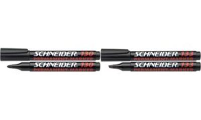 SCHNEIDER - 133 Marqueur permanent, pointe biseautée, vert Largeur de tracé: env. 1,0 - 4,0 mm, rechargeable -113304