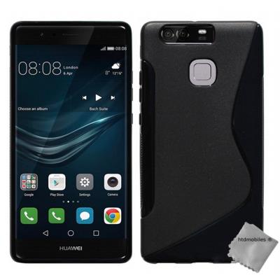 Housse etui coque pochette silicone gel fine pour Huawei P9 Plus - NOIR