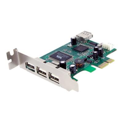 StarTech.com 4-poort PCI Express Low Profile High Speed USB-kaart - USB-adapter - 4 poorten