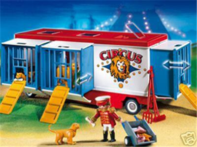 Playmobil - 4232 - Monsieur Loyal Avec Remorque Aux Fauves