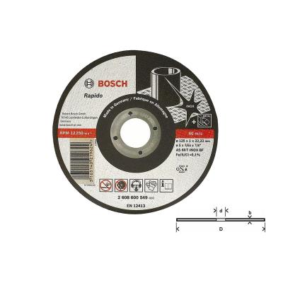 1 Disque à Tronçonner pour Métal à Moyeu Plat Ø115Mm - Bosch - 2608600545