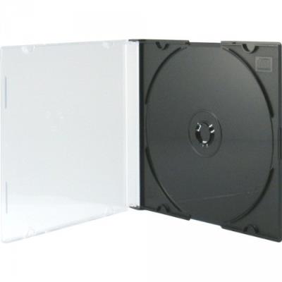 Boitier - X-Layer - Crystal Thin voor 1 CD Hoge kwaliteit zwarte achtergrond, 100 stuks