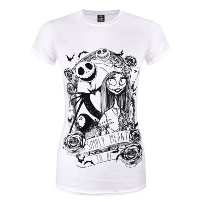 The Nightmare Before Christmas T-Shirt Simply Meant To Be Femme Blanc