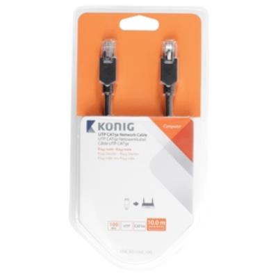 Câble réseau utp cat5e, rj45 mâle vers mâle, 10m, gris könig
