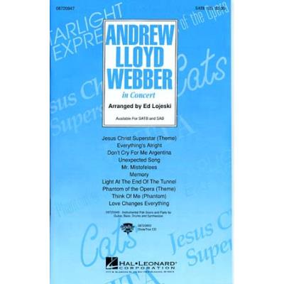Partitions variété, pop, rock... HAL LEONARD WEBBER A.L. - FORMAT WEBBER A.L. IN CONCERT SATB Vocal