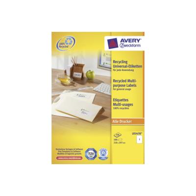 Avery QuickPEEL Recycled Labels LR3478 - gerecyclede etiketten - 100 etiket(ten)
