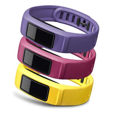 Garmin Energy Lot de 3 bracelets Jaune/Rose/Violet Taille L