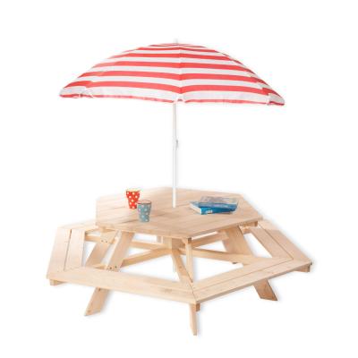 Pinolino - Parasol pour table picnic Nicki hexagonale