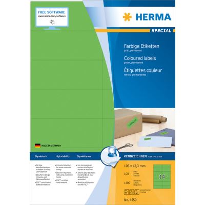 herma herma etiquette universelle special, 105 x 42,3 mm, vert noir