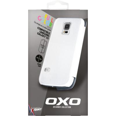 Etui livre blanc pour samsung galaxy s5 oxo platinum