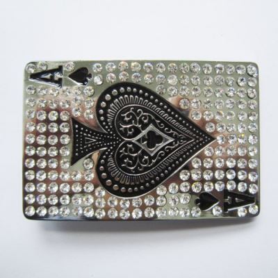 boucle de ceinture as de pique strass femme jeux carte