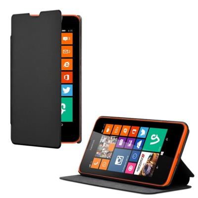 Housse Folio articulée Classic Noire pour Nokia Lumia 630