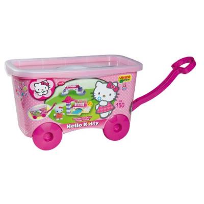 Wdk partner - a1201400 - jeux de construction - coffret roulant de 150 briques hello kitty