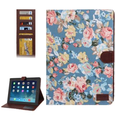 Ipad 4 / 3 / 2 Coque Housse Cuir PU Fleurs