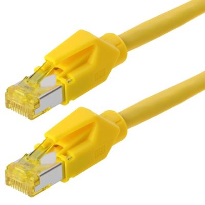 Draka patchcable s ftp pimf cat 6a iso iec jaune 2m - pour 10 gigabit s, halogenfrei, avec draka-cable hirose tm31 prise mâle